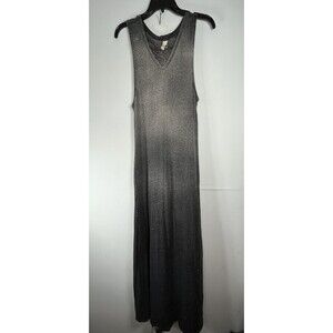 Free People Ombre Maxi Dress WMS Medium Gray Black Sleeveless V Neck Long Casual